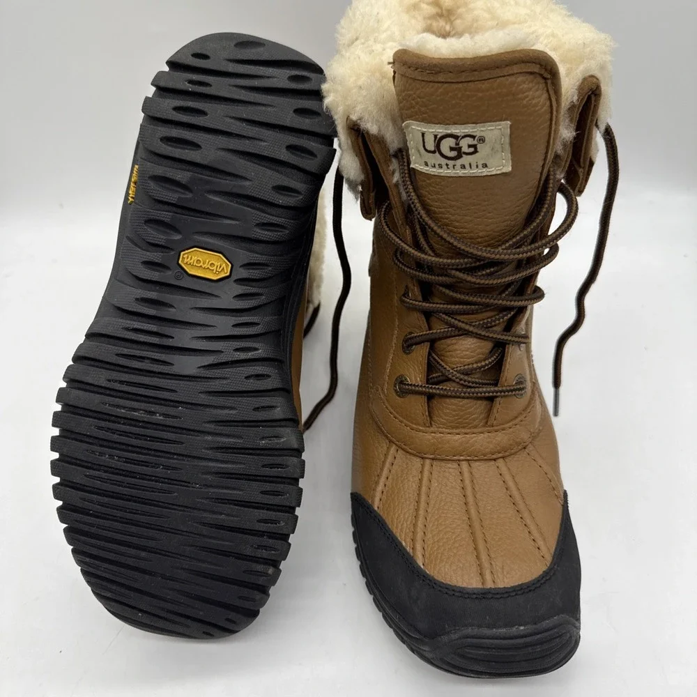 UGG Adirondack II Waterproof Leather Fur Snow Boots Size US 7 Women